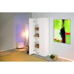 Hioshop Kledingkast Arta Hout - Wit -RoomStyle Verkoopwinkel 1000064499 0110