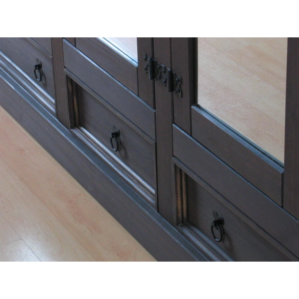 Hioshop Kledingkast New Mexico 5-deurs - Naturel 6 Hioshop Kledingkast New Mexico 5-deurs - Naturel - Afbeelding 4