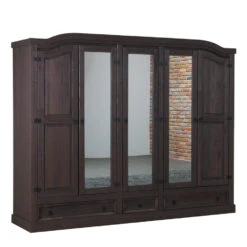 Hioshop Kledingkast New Mexico 5-deurs - Naturel