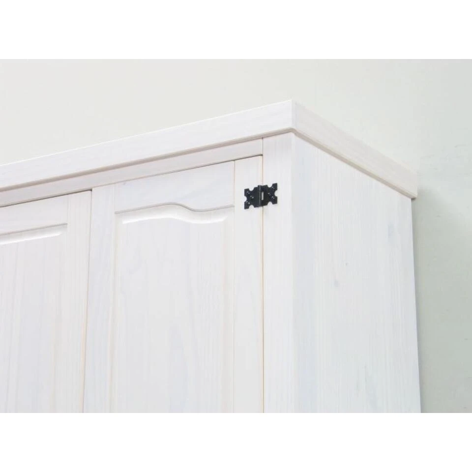 Hioshop Kledingkast New Mexico 5-deurs - Wit 6 Hioshop Kledingkast New Mexico 5-deurs - Wit - Afbeelding 4