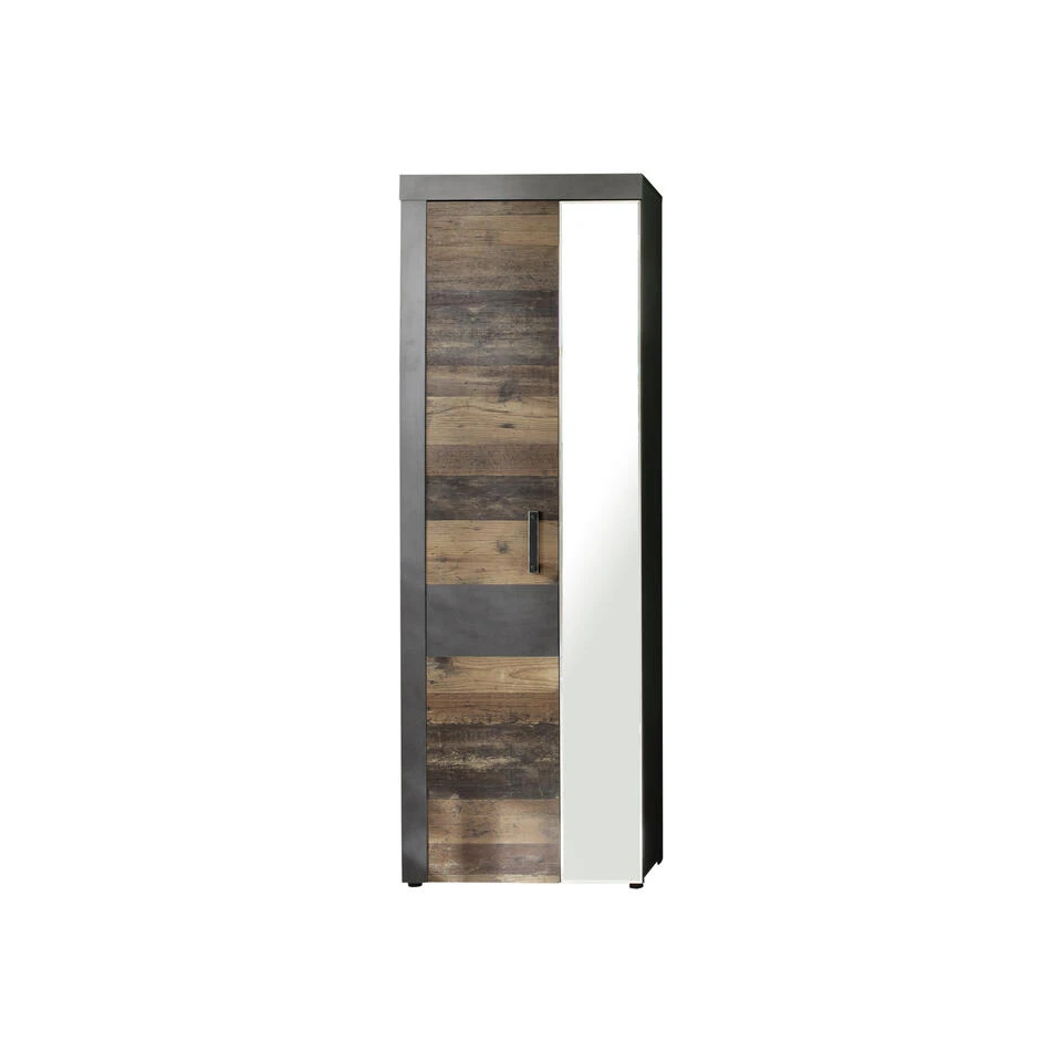 Hioshop Kledingkast Irwin Mdf - Grijs 3 Hioshop Kledingkast Irwin Mdf - Grijs