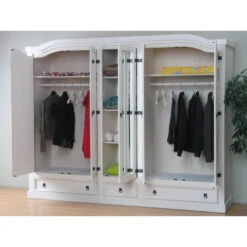 Hioshop Kledingkast New Mexico 5-deurs - Wit 8 Hioshop Kledingkast New Mexico 5-deurs - Wit -RoomStyle Verkoopwinkel 1000064533 0110