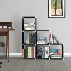 Boekenkast - 6 Vakken - 105x105x29 Cm - Zwart -RoomStyle Verkoopwinkel 1000068086 0102