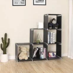 Boekenkast - 6 Vakken - 105x105x29 Cm - Zwart -RoomStyle Verkoopwinkel 1000068086 0103