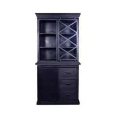 Buffetkast Denver Black 100cm - Mangohout - Zwart - Rechthoekig 8 Buffetkast Denver Black 100cm - Mangohout - Zwart - Rechthoekig -RoomStyle Verkoopwinkel 1000068375 0102