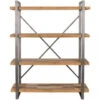Giga Meubel Boekenkast Hout & Metaal - 39x120x149cm - Open Kast Joy -RoomStyle Verkoopwinkel 1000073365