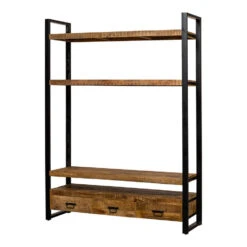 Boekenkast Minneapolis 150cm - Mangohout - Bruin - Rechthoekig 8 Boekenkast Minneapolis 150cm - Mangohout - Bruin - Rechthoekig -RoomStyle Verkoopwinkel 1000073930 0102