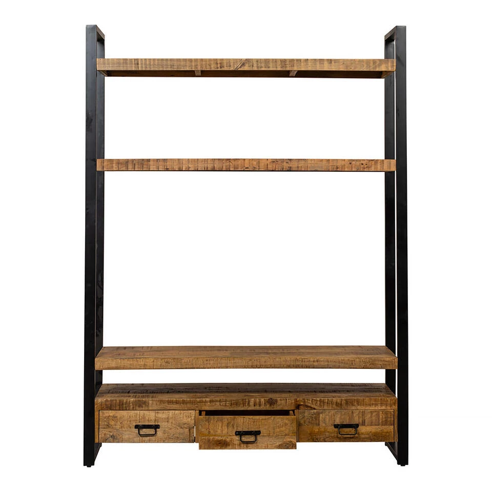 Boekenkast Minneapolis 150cm - Mangohout - Bruin - Rechthoekig 6 Boekenkast Minneapolis 150cm - Mangohout - Bruin - Rechthoekig - Afbeelding 4