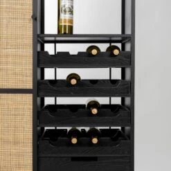 Puur Bjerka Wijnkast Hoog - Hout - Bruin -RoomStyle Verkoopwinkel 1000074172 0102