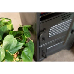 Rootsmann Lockerkast Zwart - Locker Met 4 Deuren - Metaal -RoomStyle Verkoopwinkel 1000074635 0103