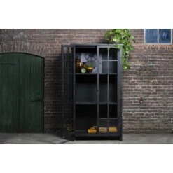 Rootsmann Houten Buffetkast - Zwart Hout Met Glas - Hout 8 Rootsmann Houten Buffetkast - Zwart Hout Met Glas - Hout -RoomStyle Verkoopwinkel 1000074665 0103