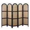 LW Collection Kamerscherm 5 Panelen Zwart 170X200CM - Paravent Rond - Scheidings -RoomStyle Verkoopwinkel 1000078136