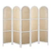 LW Collection Kamerscherm 5 Panelen Wit 170X200CM - Paravent Rond - Scheidingswa -RoomStyle Verkoopwinkel 1000078154