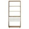 Giga Meubel Boekenkast Naturel - 30x82x194cm - Eikenhout - Kast Amalfi -RoomStyle Verkoopwinkel 1000081208