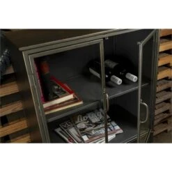 Rootsmann Buffetkast Industrieel - Lockerkast Grijs Metaal - Metaal -RoomStyle Verkoopwinkel 1000084432 0103