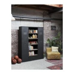 Rootsmann Industriële Boekenkast - Zwart Metaal & Mangohout - Metaal -RoomStyle Verkoopwinkel 1000085174 0102
