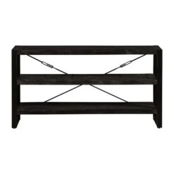 Boekenkast Minneapolis Black 150cm Laag - Mangohout - Zwart - Rechthoekig 8 Boekenkast Minneapolis Black 150cm Laag - Mangohout - Zwart - Rechthoekig -RoomStyle Verkoopwinkel 1000088670 0103