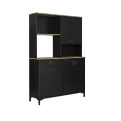 Diagone Servieskast Manchester - 3 Deuren - Zwart/Eikenkleur 8 Diagone Servieskast Manchester - 3 Deuren - Zwart/Eikenkleur -RoomStyle Verkoopwinkel 1000089237 0103