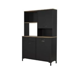 Diagone Servieskast Manchester - 3 Deuren - Zwart/Eikenkleur 9 Diagone Servieskast Manchester - 3 Deuren - Zwart/Eikenkleur -RoomStyle Verkoopwinkel 1000089237 0104