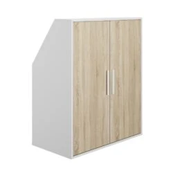 Diagone Kledingkast Under - Onder Trap Of Plafond 2 Deuren - Wit/hout -RoomStyle Verkoopwinkel 1000089247 0103
