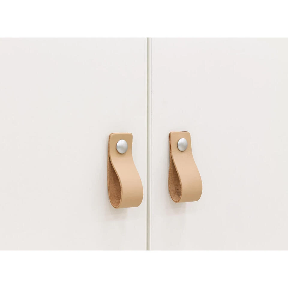 ToiToiKids Jort 2-deurskast - Wit/Naturel 6 ToiToiKids Jort 2-deurskast - Wit/Naturel - Afbeelding 4