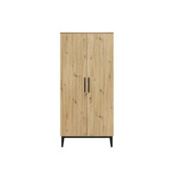 ToiToiKids Xem 2-deurskast - Mat Zwart/Eiken