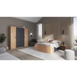 Hioshop Kledingkast Liora - Eik Decor. -RoomStyle Verkoopwinkel 1000093948 0103