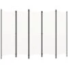 VidaXL Kamerscherm Met 5 Panelen 250x180 Cm Crèmewit 2 VidaXL Kamerscherm Met 5 Panelen 250x180 Cm Crèmewit -RoomStyle Verkoopwinkel 1000094257