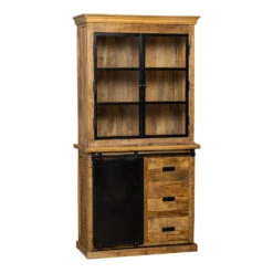 Buffetkast Denver 100cm Met Deurtjes Recht - Mangohout - Bruin - Rechthoekig -RoomStyle Verkoopwinkel 1000096947 0102