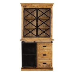 Buffetkast Denver 120cm Met Deurtjes - Mangohout - Bruin - Rechthoekig