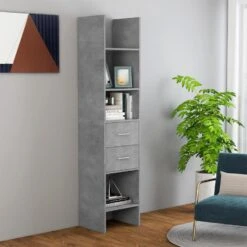 VidaXL Boekenkast 40x35x180 Cm Spaanplaat Betongrijs 7 VidaXL Boekenkast 40x35x180 Cm Spaanplaat Betongrijs -RoomStyle Verkoopwinkel 1049272e6add49ebba9cdccf831e1a93