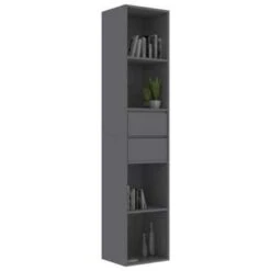 VidaXL Boekenkast 36x30x171 Cm Spaanplaat Hoogglans Grijs -RoomStyle Verkoopwinkel 105acb52a79841cc815359b08f909980