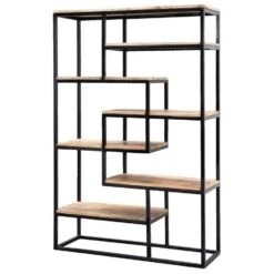 Wandmeubel Kyan - Zwart/naturel - 180x120x40 Cm -RoomStyle Verkoopwinkel 10600656 0301