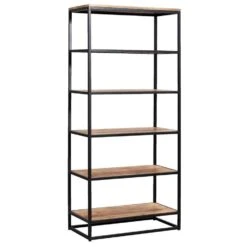 Boekenkast Logan - Mangohout - 180x80x40 Cm -RoomStyle Verkoopwinkel 10609804 0300