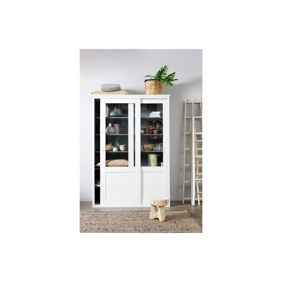 WOOOD Vince Schuifdeurkast - Grenen - Wit - 208x147x46 4 WOOOD Vince Schuifdeurkast - Grenen - Wit - 208x147x46 - Afbeelding 2