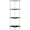 VidaXL Kastje 4-laags 30x30x100 Cm Gehard Glas Zwart -RoomStyle Verkoopwinkel 1159179807