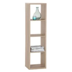 Boekenkast Parijs 4 - Eikenkleur - 141x39x33 Cm -RoomStyle Verkoopwinkel 11600700 0330