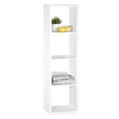 Boekenkast Parijs 4 - Wit - 141x39x33 Cm -RoomStyle Verkoopwinkel 11600701 0330