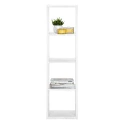 Boekenkast Parijs 4 - Wit - 141x39x33 Cm