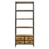 Boekenkast Kyan - Zwart/naturel - 190x80x40 Cm 2 Boekenkast Kyan - Zwart/naturel - 190x80x40 Cm -RoomStyle Verkoopwinkel 11600731