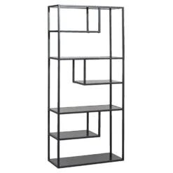 WOOOD Boeken Kast Teun - Zwart - 188x85x35 Centimeter 8 WOOOD Boeken Kast Teun - Zwart - 188x85x35 Centimeter -RoomStyle Verkoopwinkel 11600740 0300