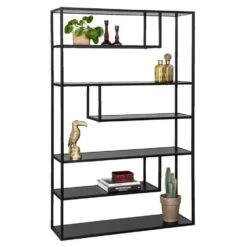 WOOOD Boekenkast Teun 6 Vakken - Zwart - 188x120x35 Centimeter 7 WOOOD Boekenkast Teun 6 Vakken - Zwart - 188x120x35 Centimeter -RoomStyle Verkoopwinkel 11600743 0330