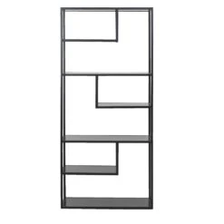 WOOOD Boeken Kast Teun - Zwart - 188x85x35 Centimeter