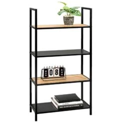 Boekenkast Debbey - Zwart/naturel - 119x64,5x30 Cm -RoomStyle Verkoopwinkel 11600780 0330