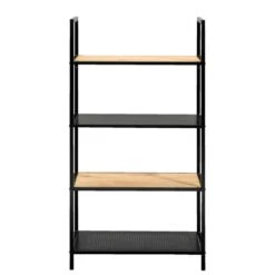 Boekenkast Debbey - Zwart/naturel - 119x64,5x30 Cm