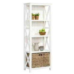 Boekenkast Valerie - Off-white - 160x60x35 Cm -RoomStyle Verkoopwinkel 11601235 0330
