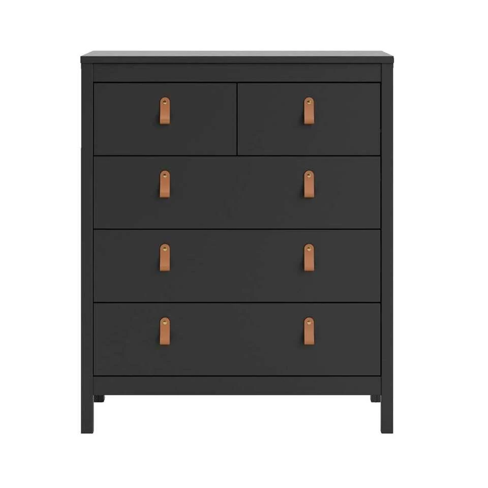 Ladekast Madeira - Zwart - 99x82x38 Cm 4 Ladekast Madeira - Zwart - 99x82x38 Cm - Afbeelding 2