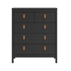 Ladekast Madeira - Zwart - 99x82x38 Cm