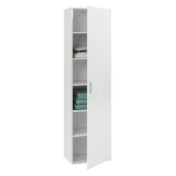 Kast Inca - Wit - 184x50x34,5 Cm -RoomStyle Verkoopwinkel 11901700 0330