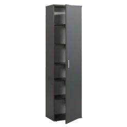 Kast Inca 1-deurs - Antraciet - 184x50x34,5 Cm -RoomStyle Verkoopwinkel 11901710 0301